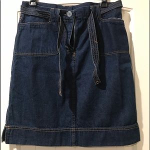 Jones New York- Tie waist Jean Skirt
